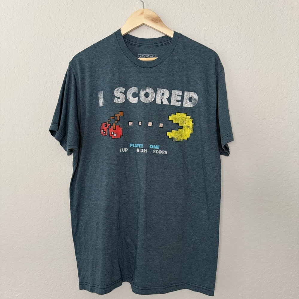 Pac-Man I Scored‎ Graphic Tee - Blue